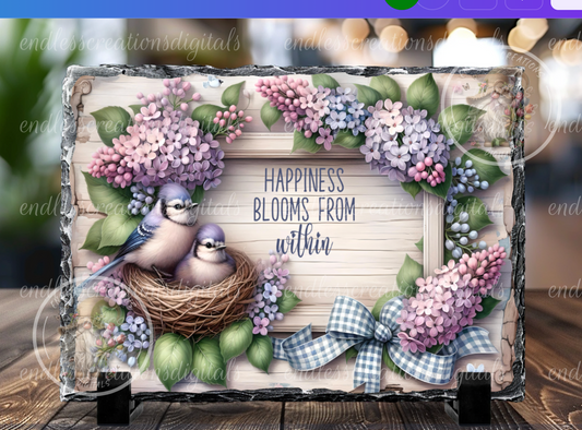 SPRING LILACS BLUEJAY RECTANGLE