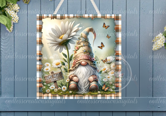 SPRING FLORAL SQUARE DAISY GNOME