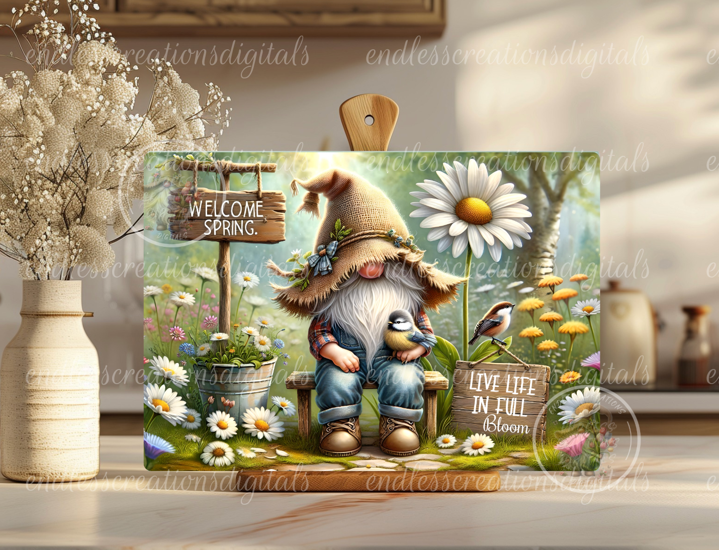SPRING DAISY GNOME BUNDLE OF 5 IMAGES