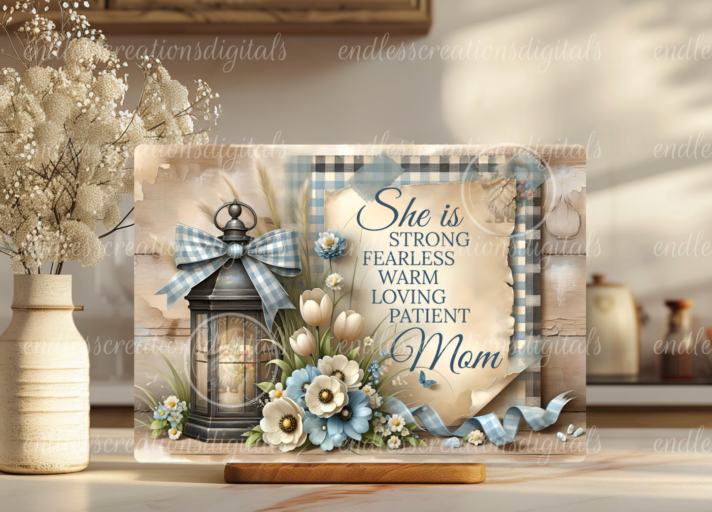 SPRING FLORAL LANTERN RECTANGLE