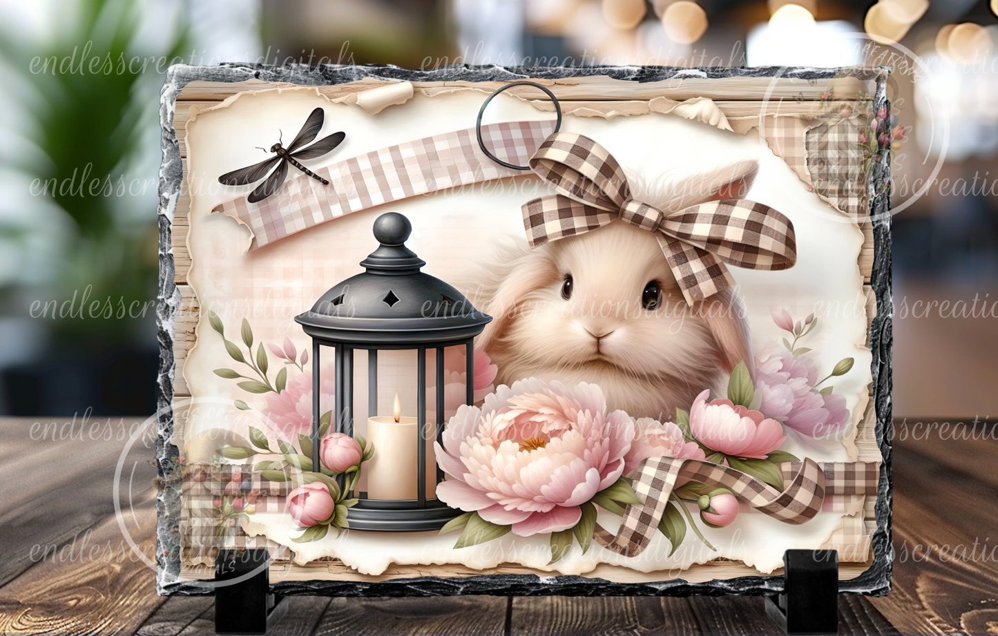 CUTE EASTER FLORAL RECTANGLE