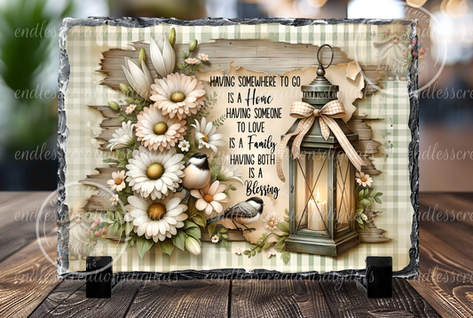 FLORAL DAISY LANTERN RECTANGLE