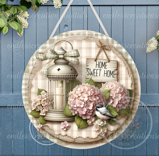 SPRING HYDRANGEAS FLORAL ROUND