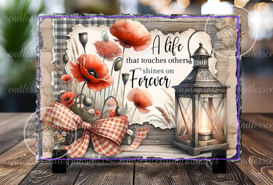 INSPIRATIONAL FLORAL LANTERN RECTANGLE
