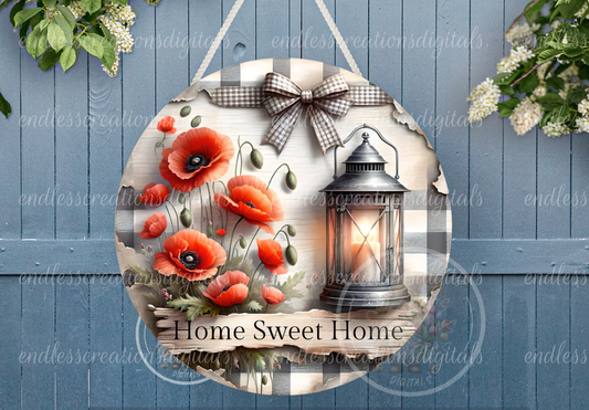 SUMMER ROUND POPPY HOME SWEET HOME