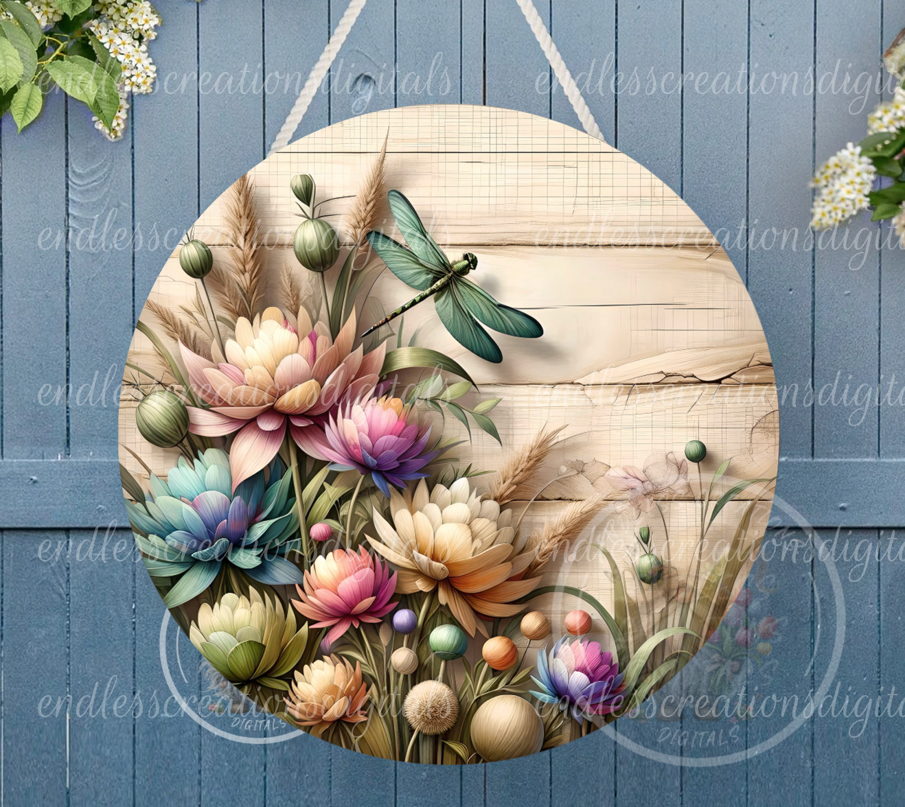 SUMMER FLORAL DRAGONFLY