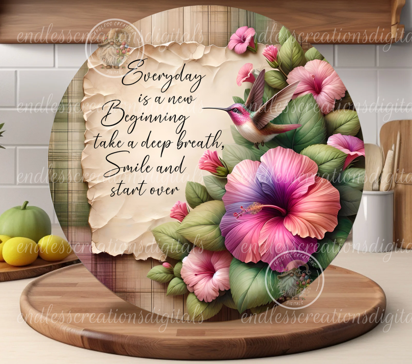 INSPIRATIONAL SUMMER HIBISCUS ROUND