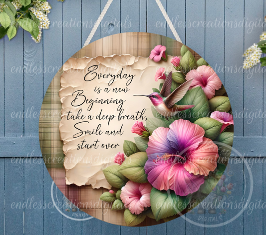 INSPIRATIONAL SUMMER HIBISCUS ROUND