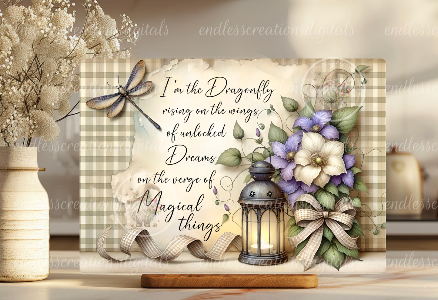 FLORAL MAGICAL DRAGONFLY