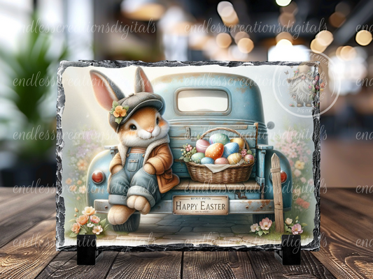 BLUE TRUCK BUNNY EASTER