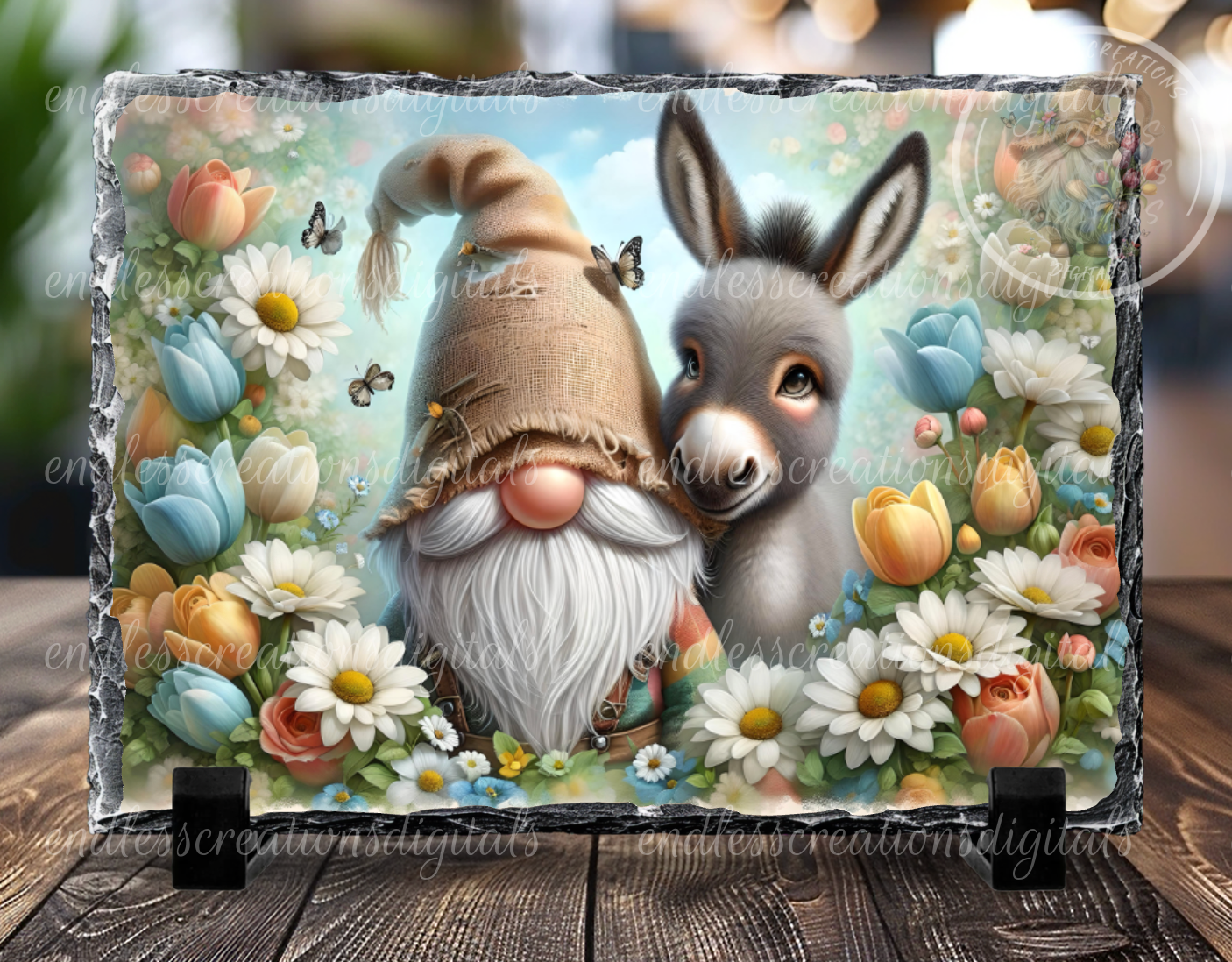 SPRING GNOME AND DONKEY FLORAL