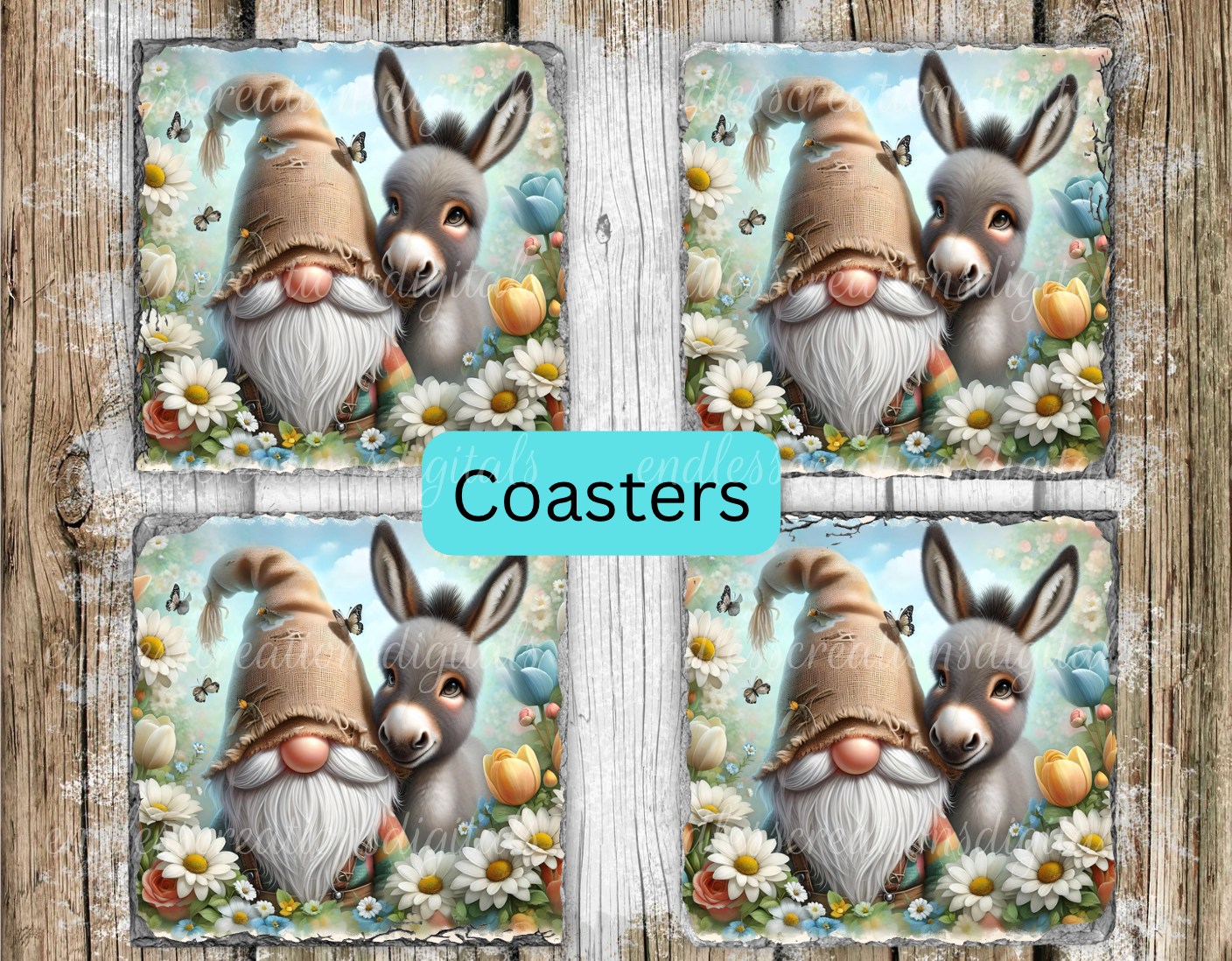 SPRING GNOME AND DONKEY FLORAL