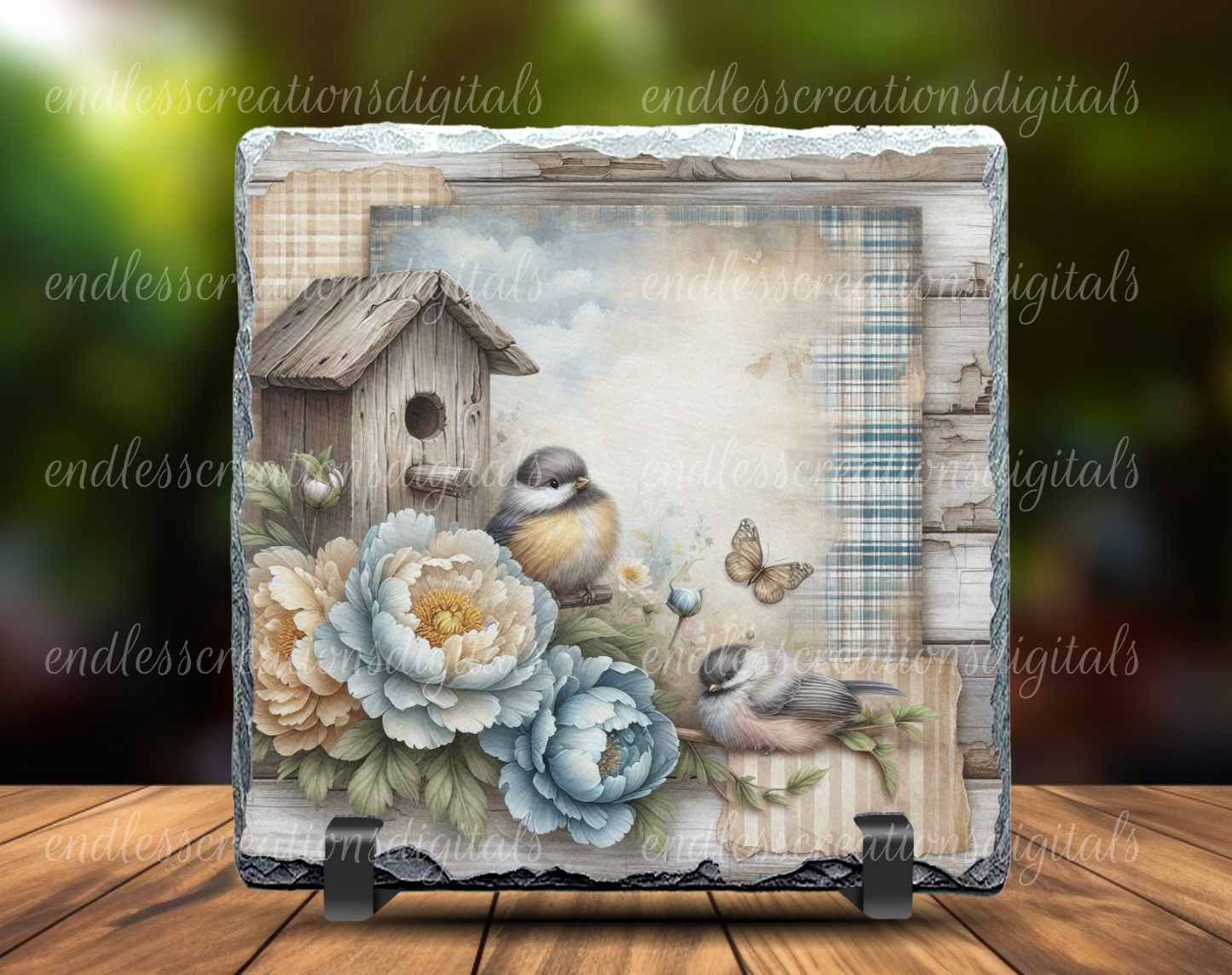 FLORAL CHICKADEE BIRDHOUSE