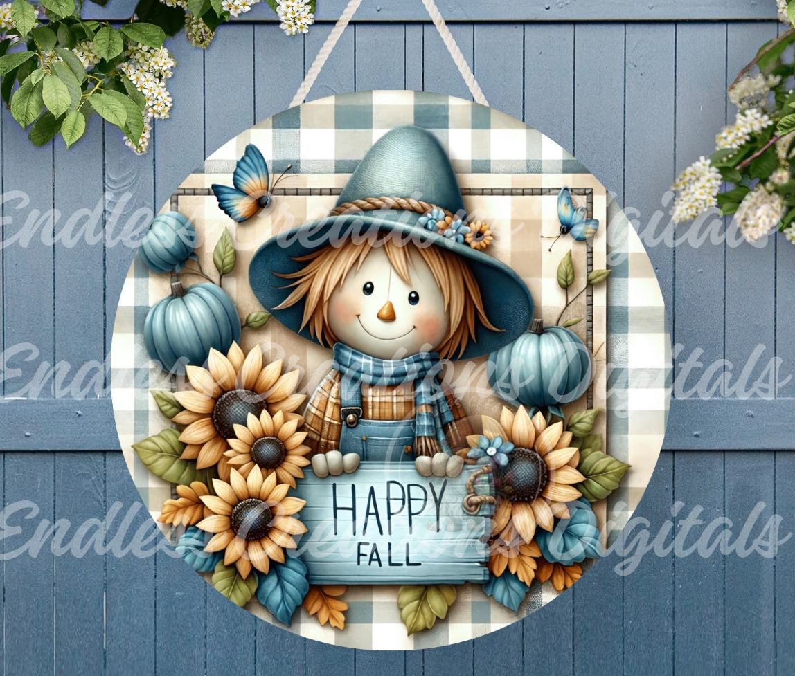 FALL BLUE SCARCROW ROUND