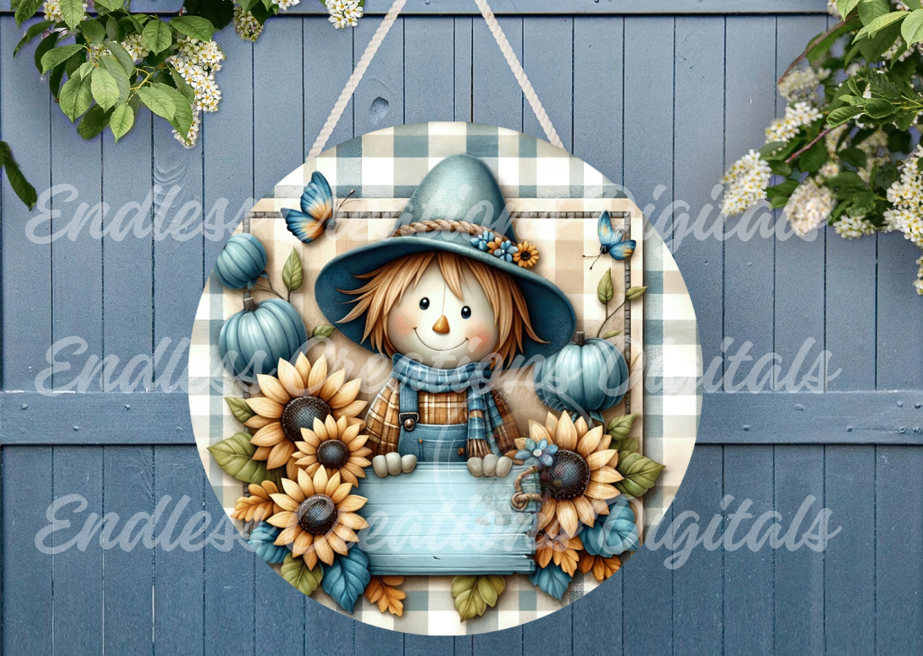 FALL BLUE SCARCROW ROUND