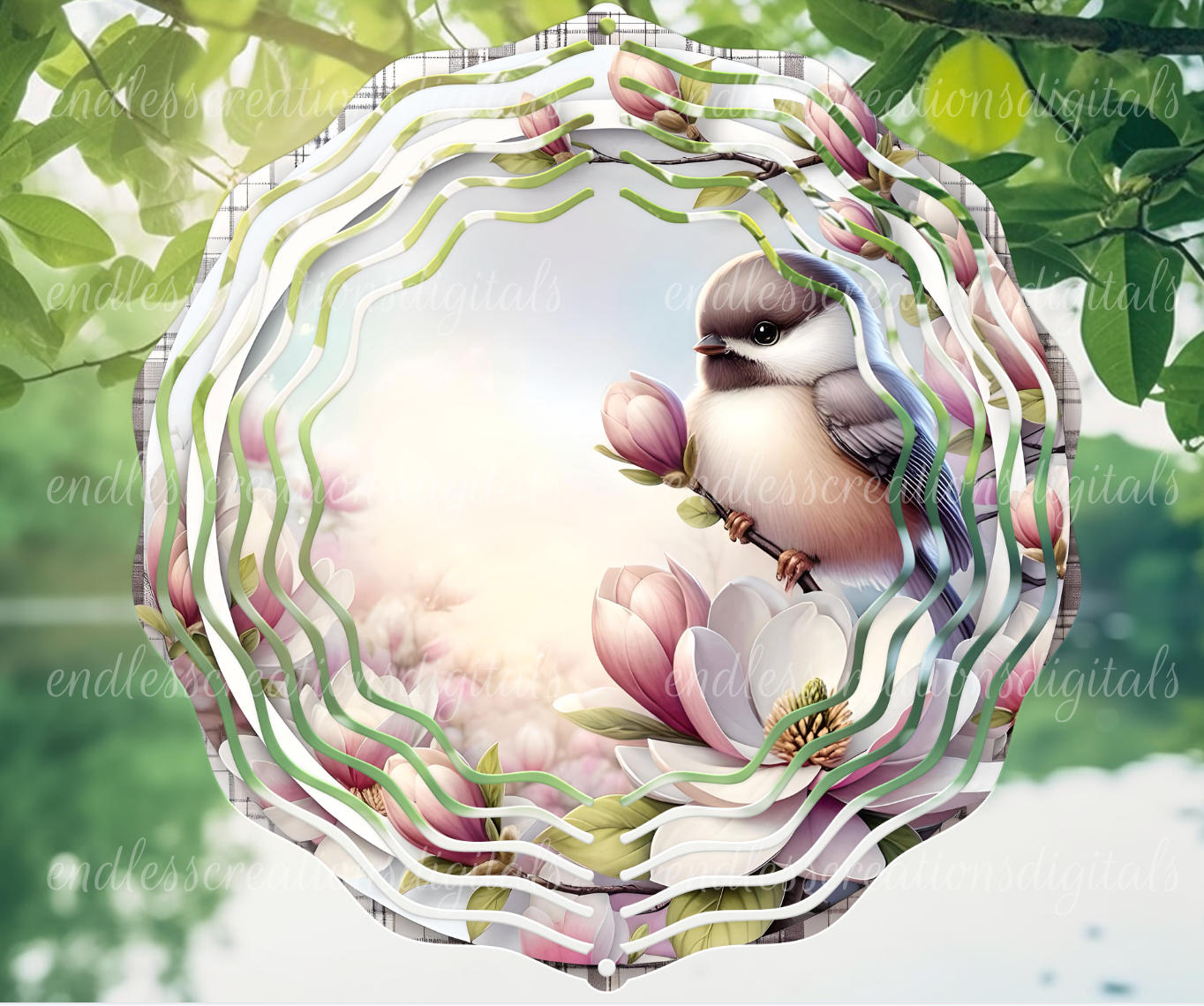 SPRING MAGNOLIA CHICKADEE