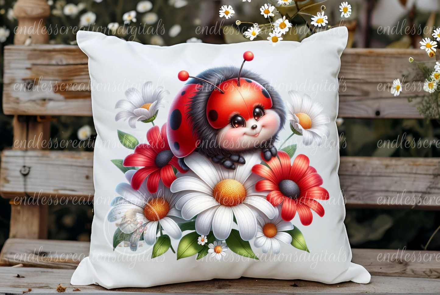 SUMMER BEE/LADYBUG FLORAL TRANSPARENCIES BUNDLE OF 7