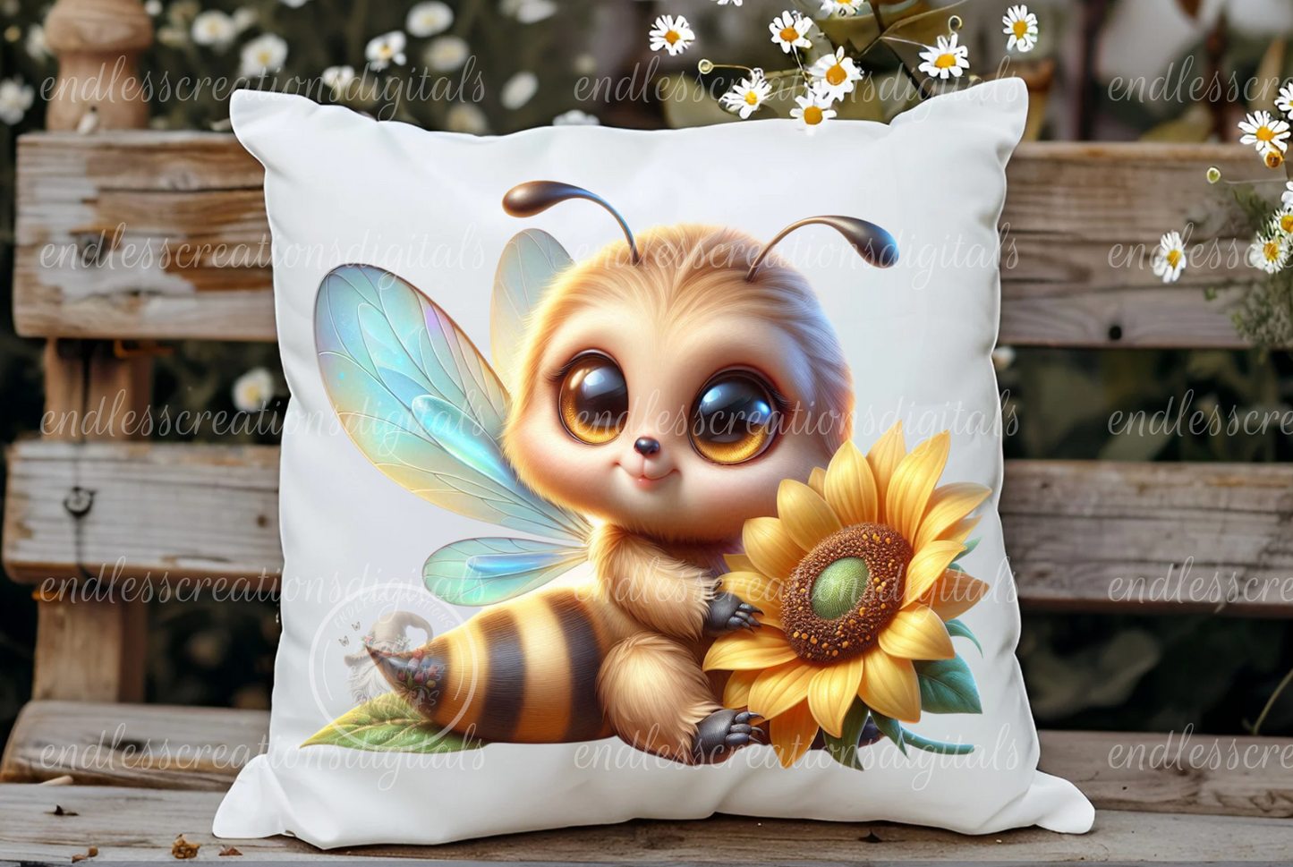 SUMMER BEE/LADYBUG FLORAL TRANSPARENCIES BUNDLE OF 7