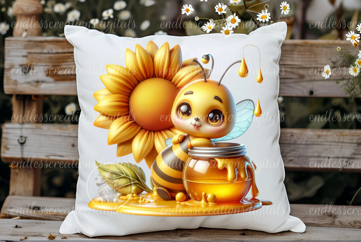 SUMMER BEE/LADYBUG FLORAL TRANSPARENCIES BUNDLE OF 7