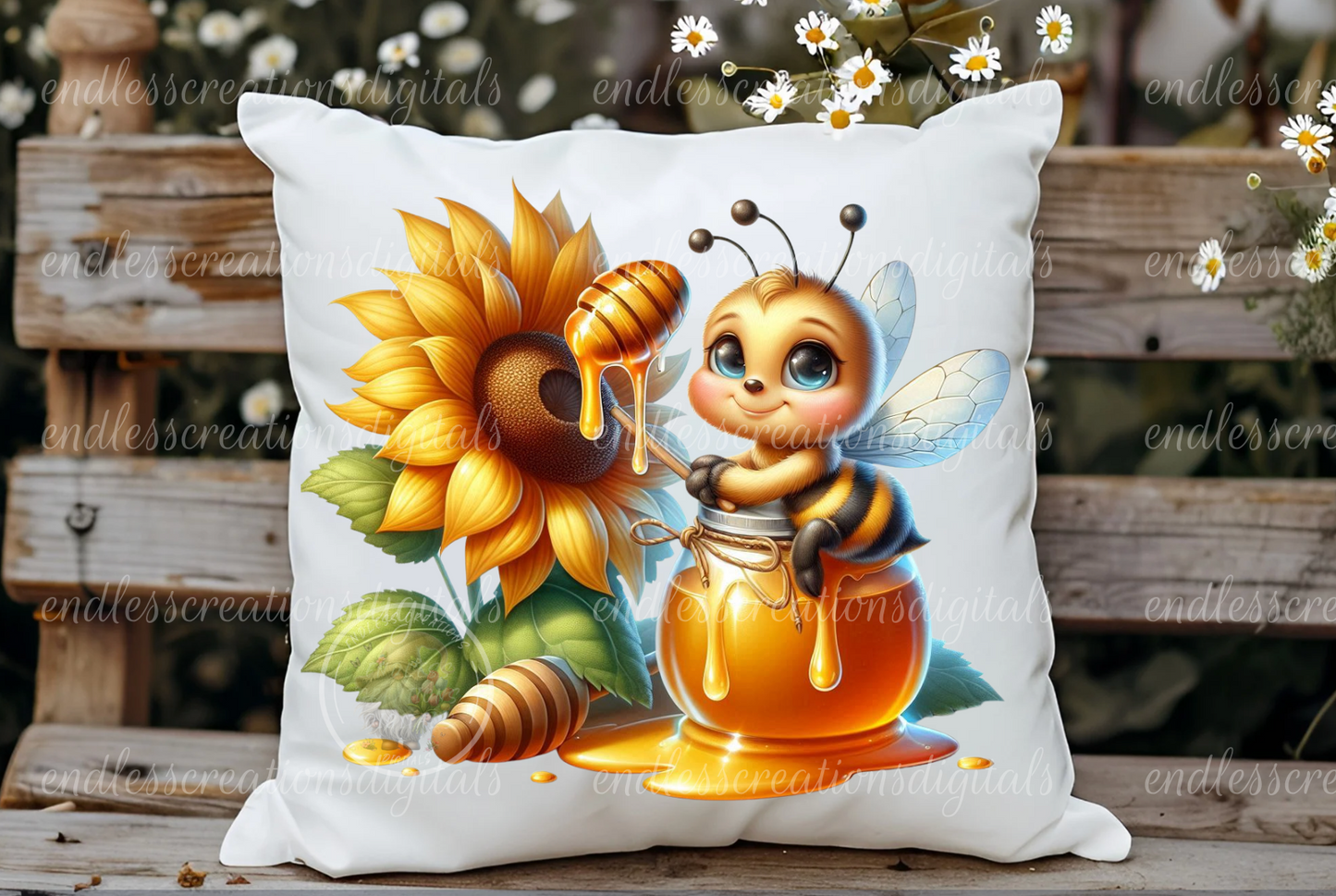 SUMMER BEE/LADYBUG FLORAL TRANSPARENCIES BUNDLE OF 7