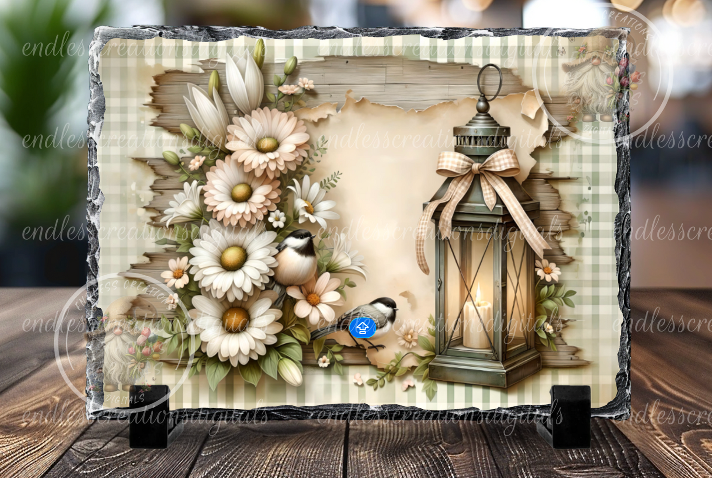 FLORAL DAISY LANTERN RECTANGLE