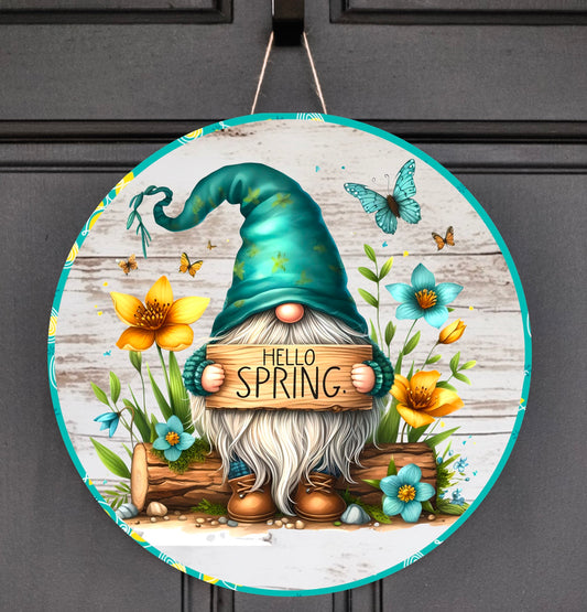 SPRING GNOME round door png, for sublimation high resolution 2 png files