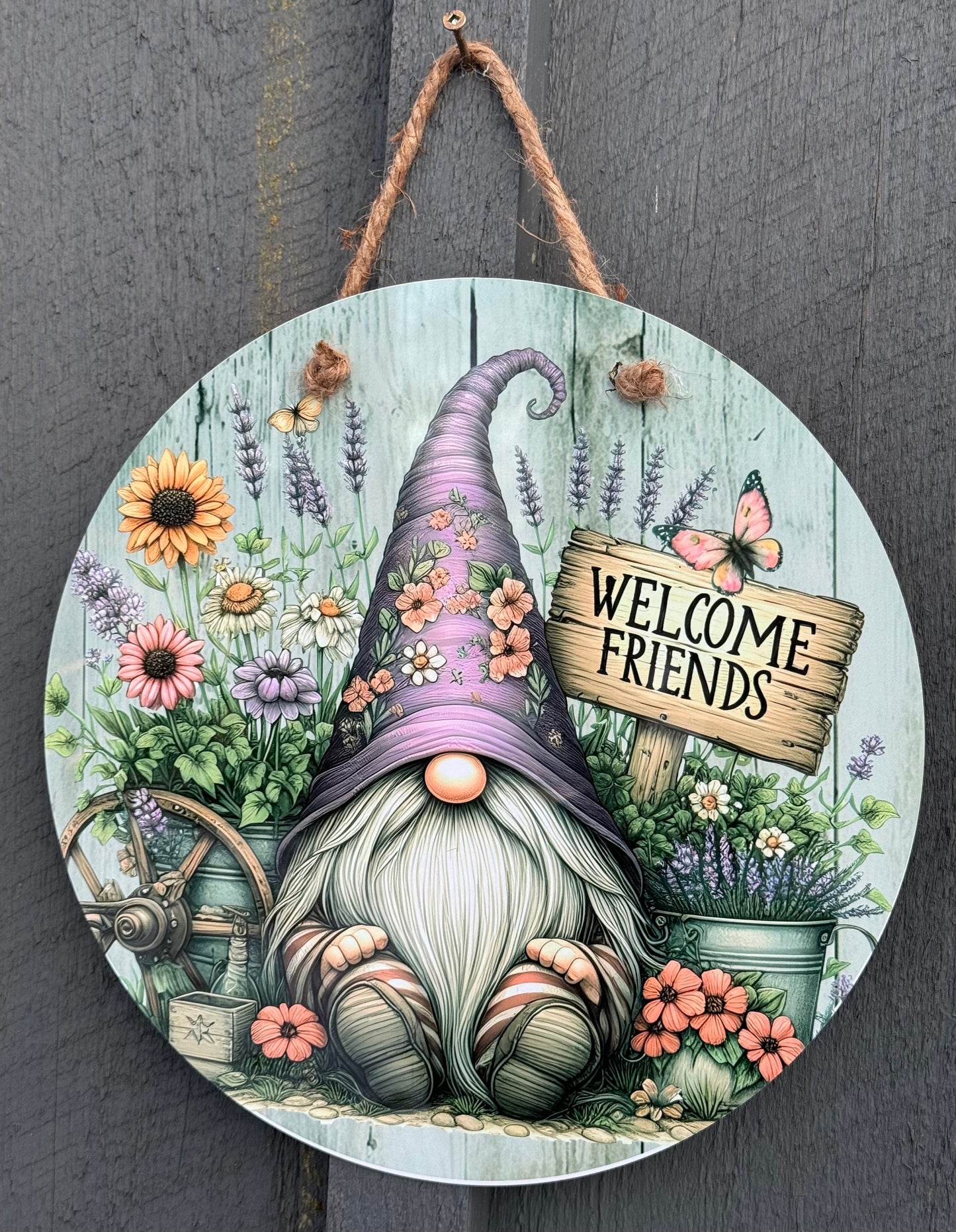 SPRING GNOME LAVENDER 300 dpi round, transparent. 3 files included