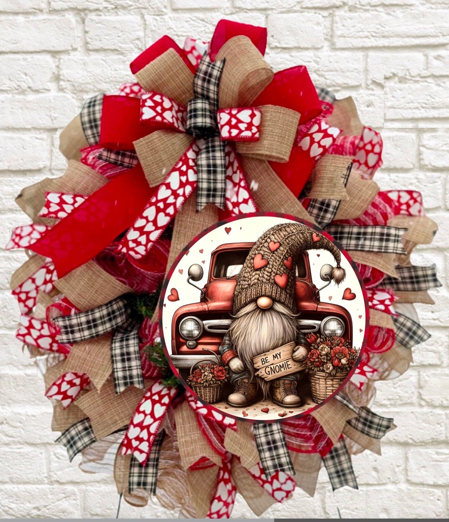 Be my Gnome Valentines Red Truck png files for sublimation high resolution.  4 files in set.  round, full image, transparent 1 add your own text