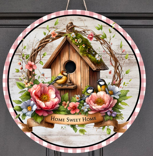 SPRING BIRDS SUBLIMATION round door png, for sublimation high resolution 2 png files including 1 transparent for use on pillows, mugs, etc