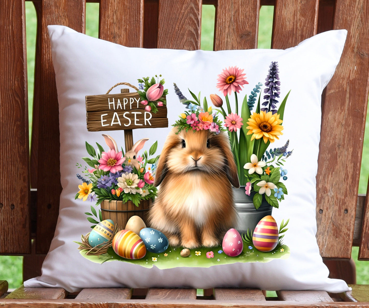 EASTER SUBLIMATION round door png, for sublimation high resolution 2 png files including 1 transparent for use on pillows, mugs, etc