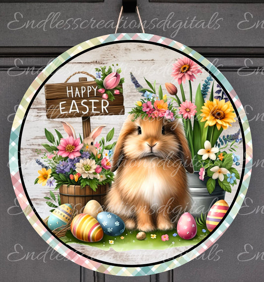 EASTER SUBLIMATION round door png, for sublimation high resolution 2 png files including 1 transparent for use on pillows, mugs, etc