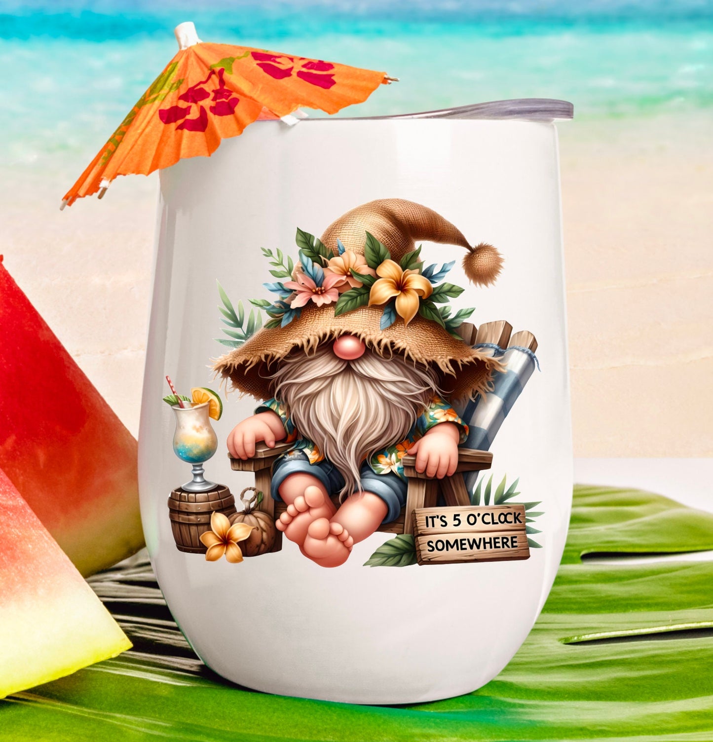 TROPICAL GNOME SUBLIMATION png, transparent  for sublimation high resolution, 5 transparent files for download