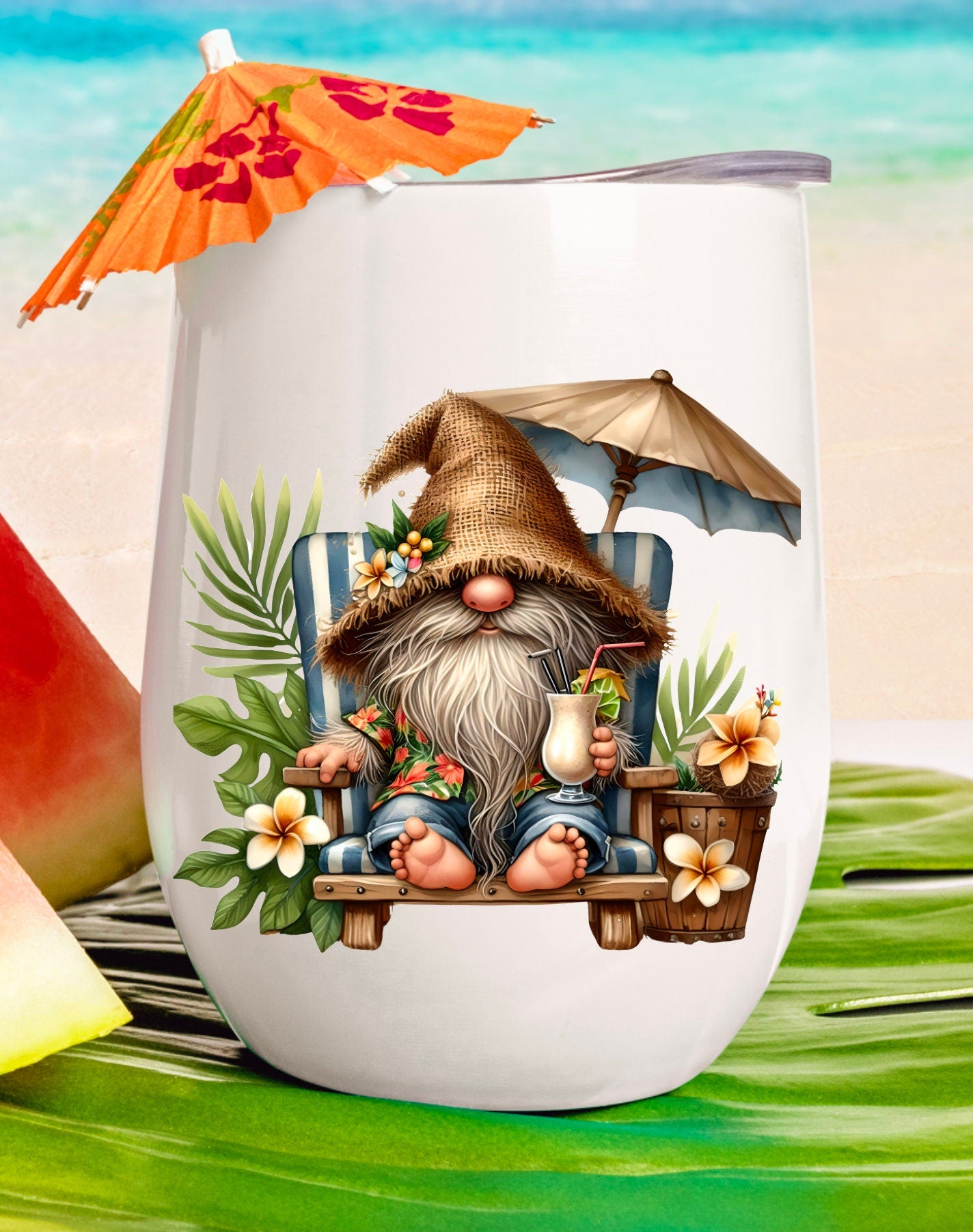 TROPICAL GNOME SUBLIMATION png, transparent  for sublimation high resolution, 5 transparent files for download