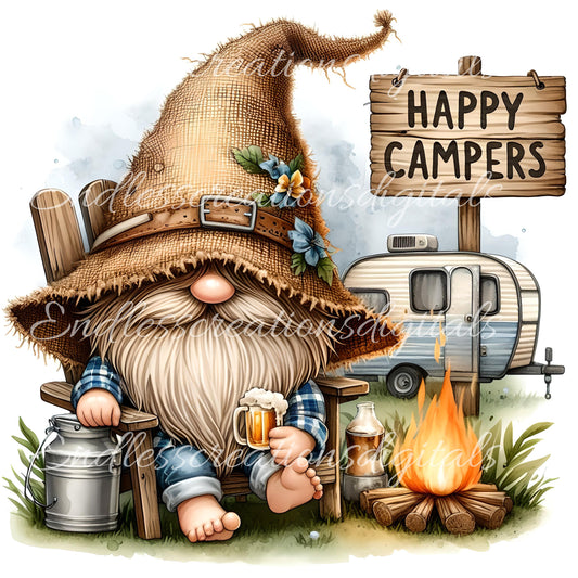 CAMPING GNOME SUBLIMATION gnome package of 4 high definition 300png