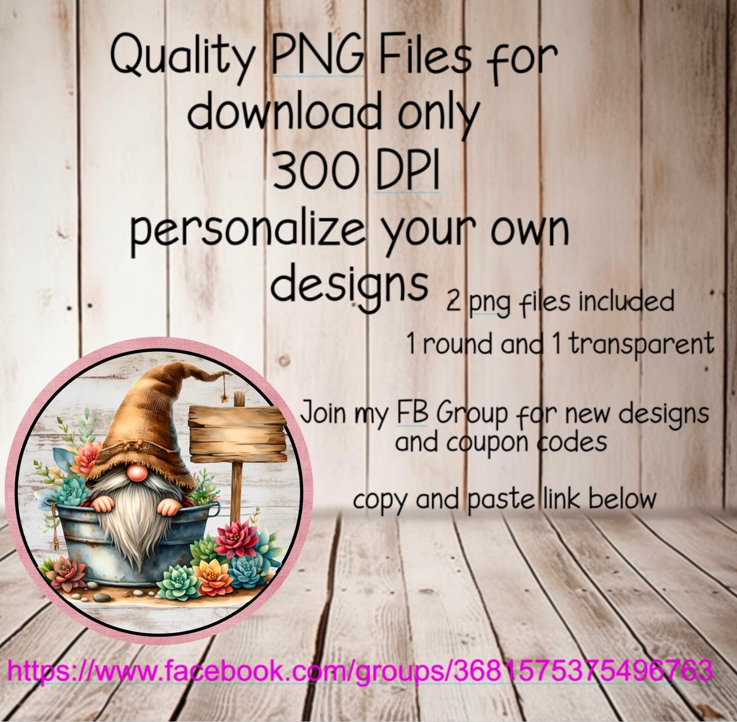 SPRING GNOME SUBLIMATION round door png, for sublimation high resolution 2 png files including 1 transparent for use on pillows, mugs, etc