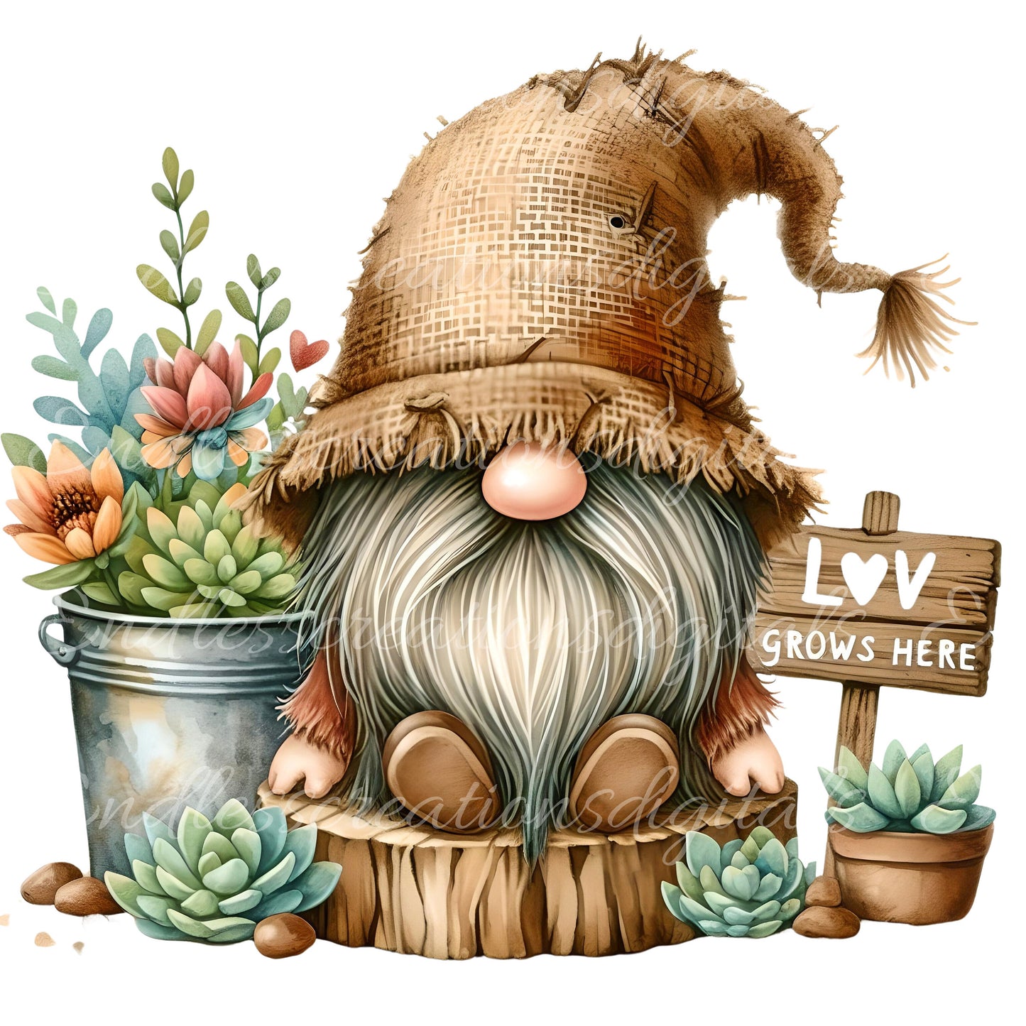 SPRING GNOME SUBLIMATION png, transparent  for sublimation high resolution, 5 transparent files for download
