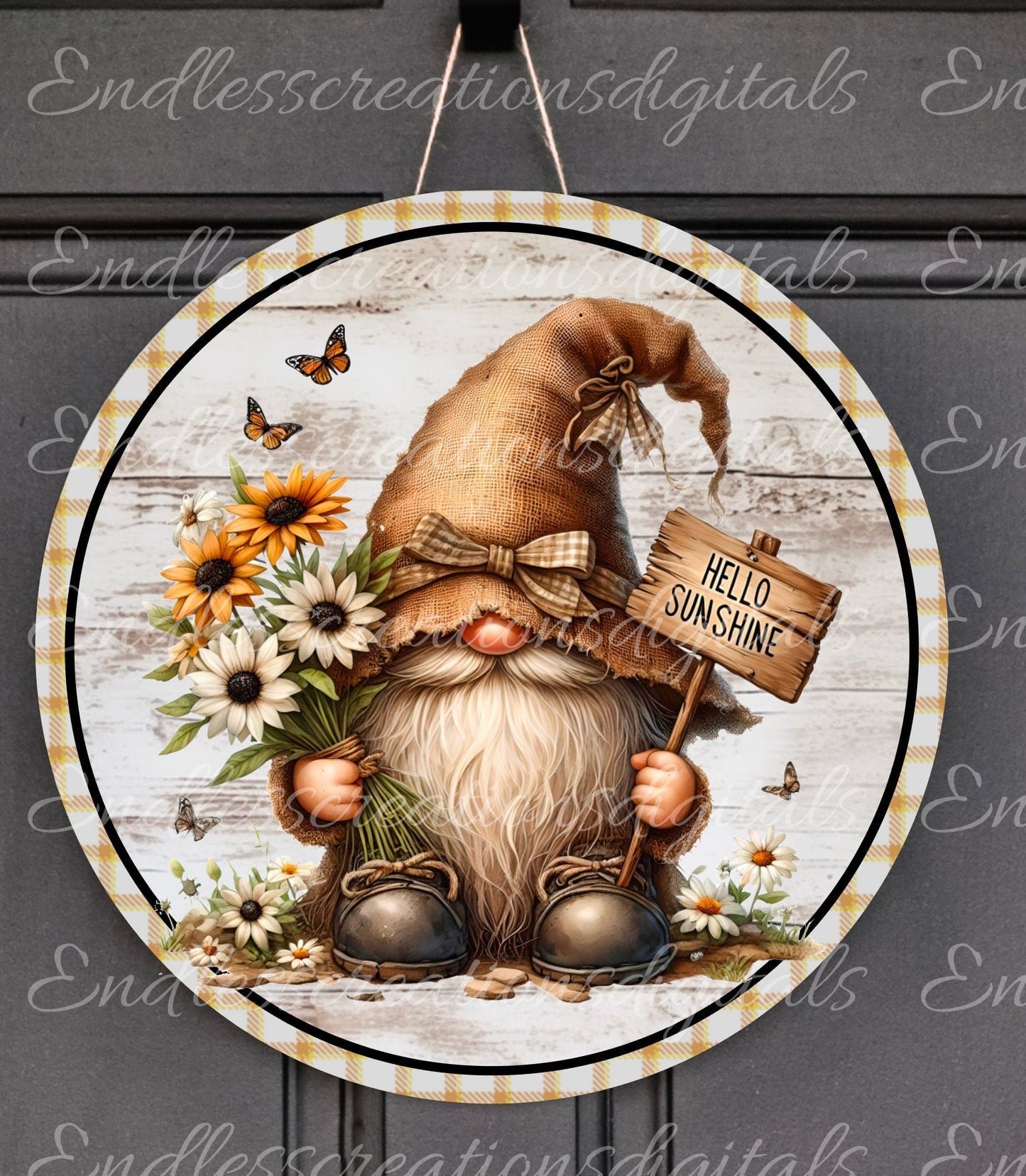 SPRING GNOME SUBLIMATION round door png, for sublimation high resolution 2 png files, 2 add your own text files.  Digital downloads only