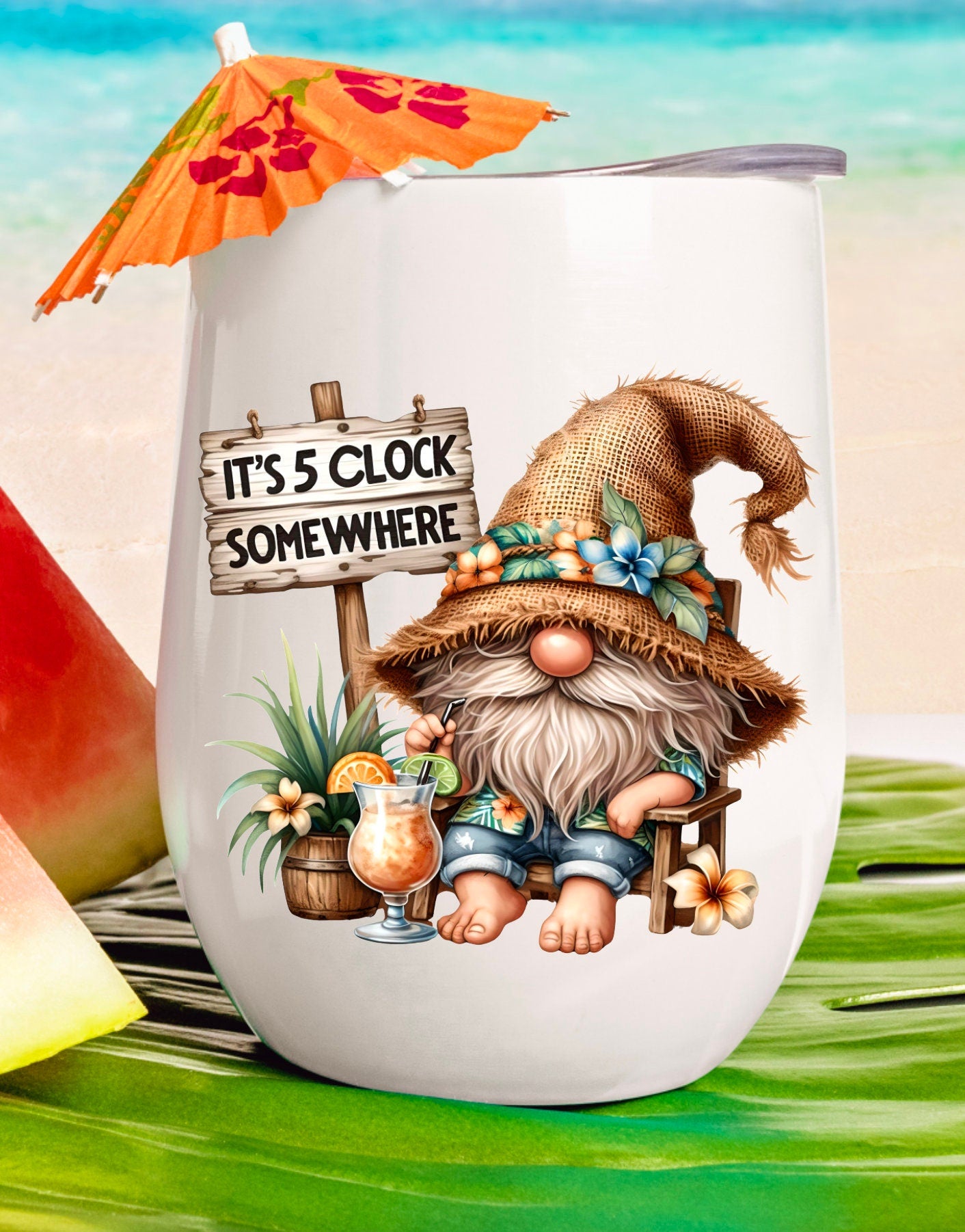 TROPICAL GNOME SUBLIMATION png, transparent  for sublimation high resolution, 5 transparent files for download
