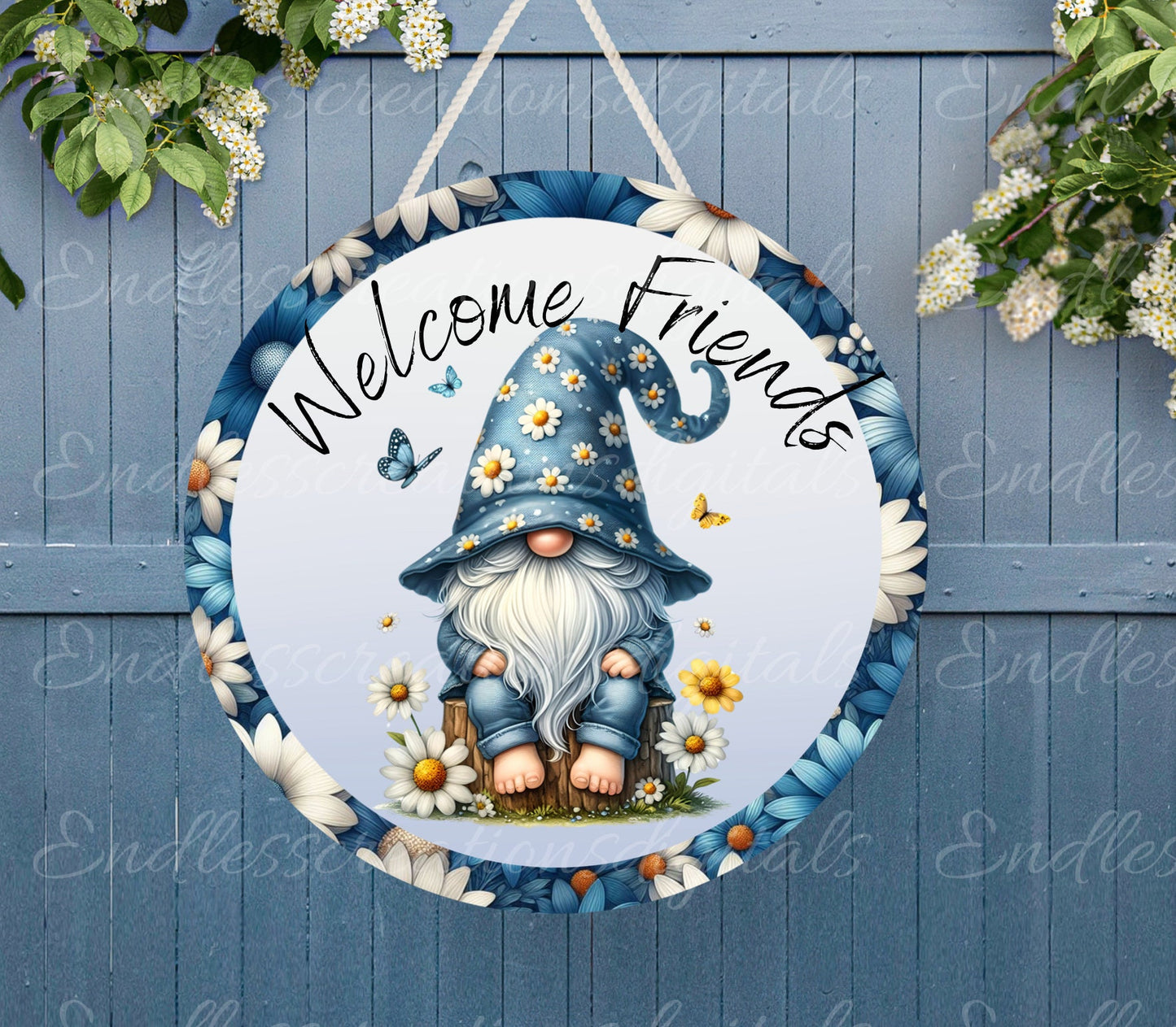 WELCOME DOOR HANGER, wreath sign png, for sublimation high resolution 2 png file, 1 round, 1 transparent for use on pillow, mugs etc