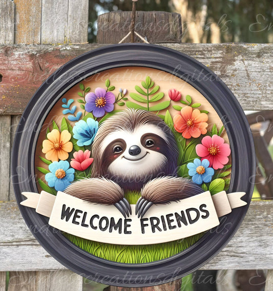 SUMMER WELCOME DOOR HANGER, wreath sign png, for sublimation high resolution