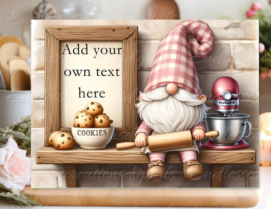 COOKIE GNOME CUTTING board sublimation  sublimation high resolution 1 file add your own text