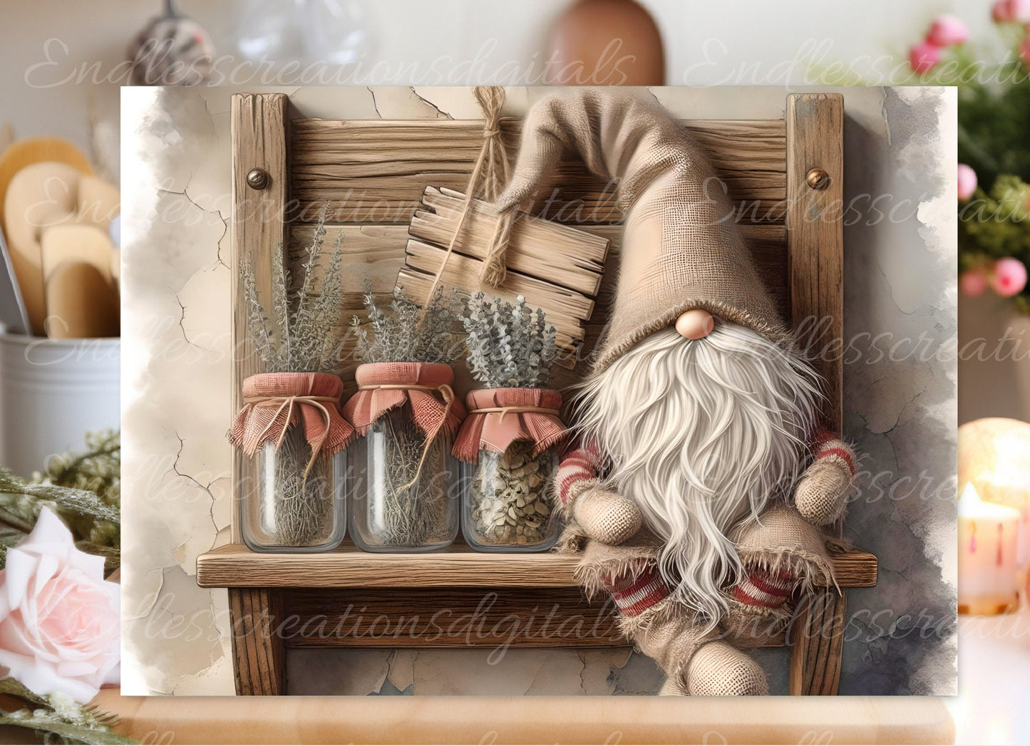 RUSTIC GNOME CUTTING board sublimation  sublimation high resolution 1 file