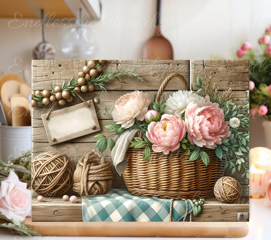 FLORAL CUTTING BOARD sublimation  sublimation high resolution 1 file add your own text