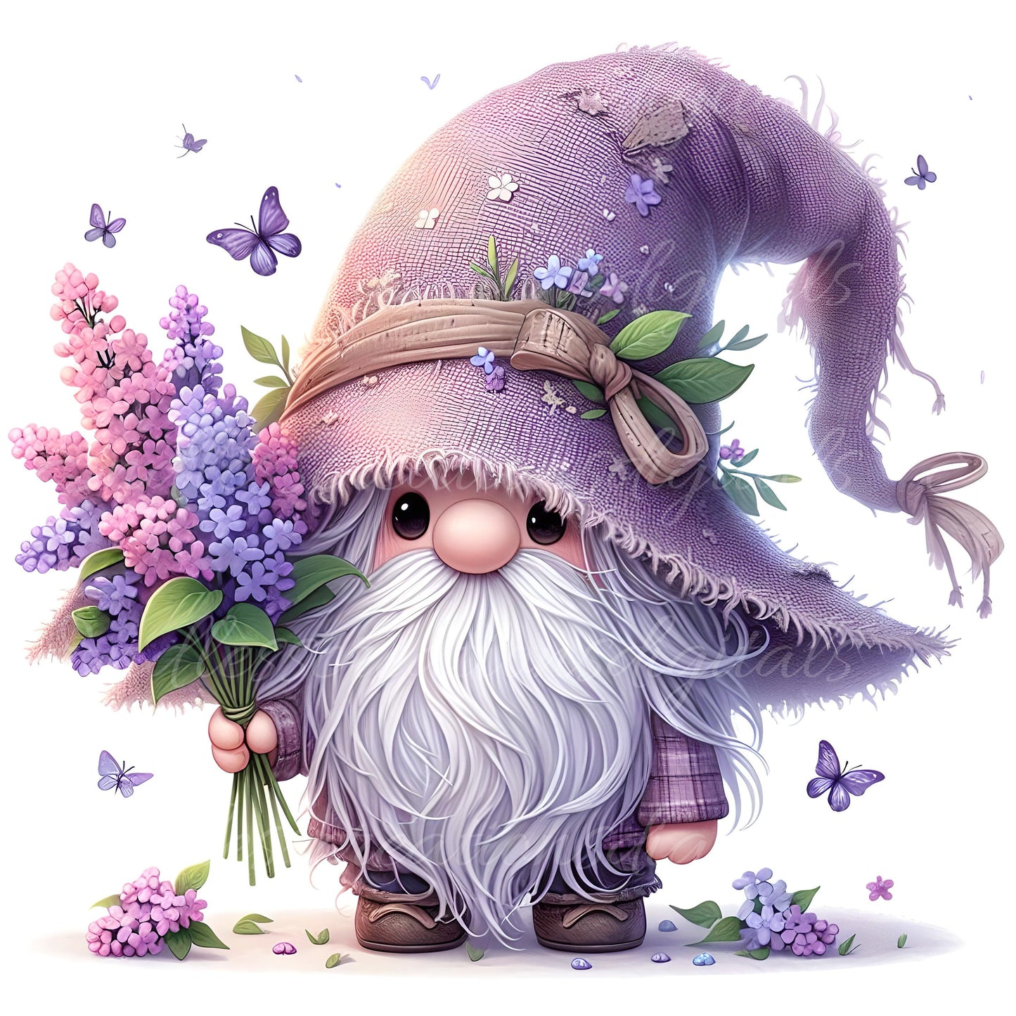 SPRING GNOME SUBLIMATION png, transparent  for sublimation high resolution, 5 files, 3 add your own text