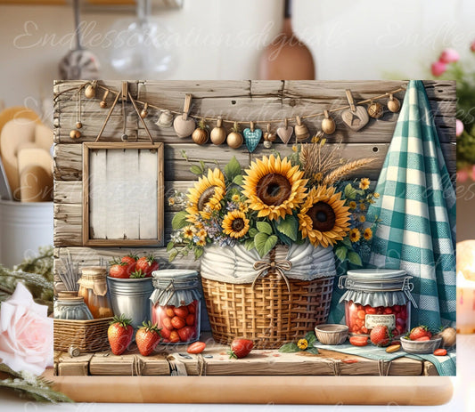 SUNFLOWER CUTTING BOARD RECTANGLE