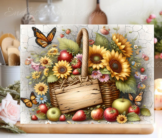SUNFLOWER CUTTING BOARD RECTANGLE