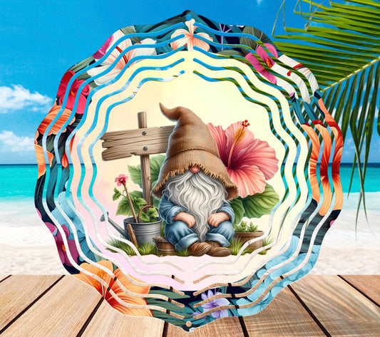 GNOME WIND SPINNER sublimation for download 300 dpi for use on wind spinners, door hangers, 1 round png and 1 transparent, add your own text