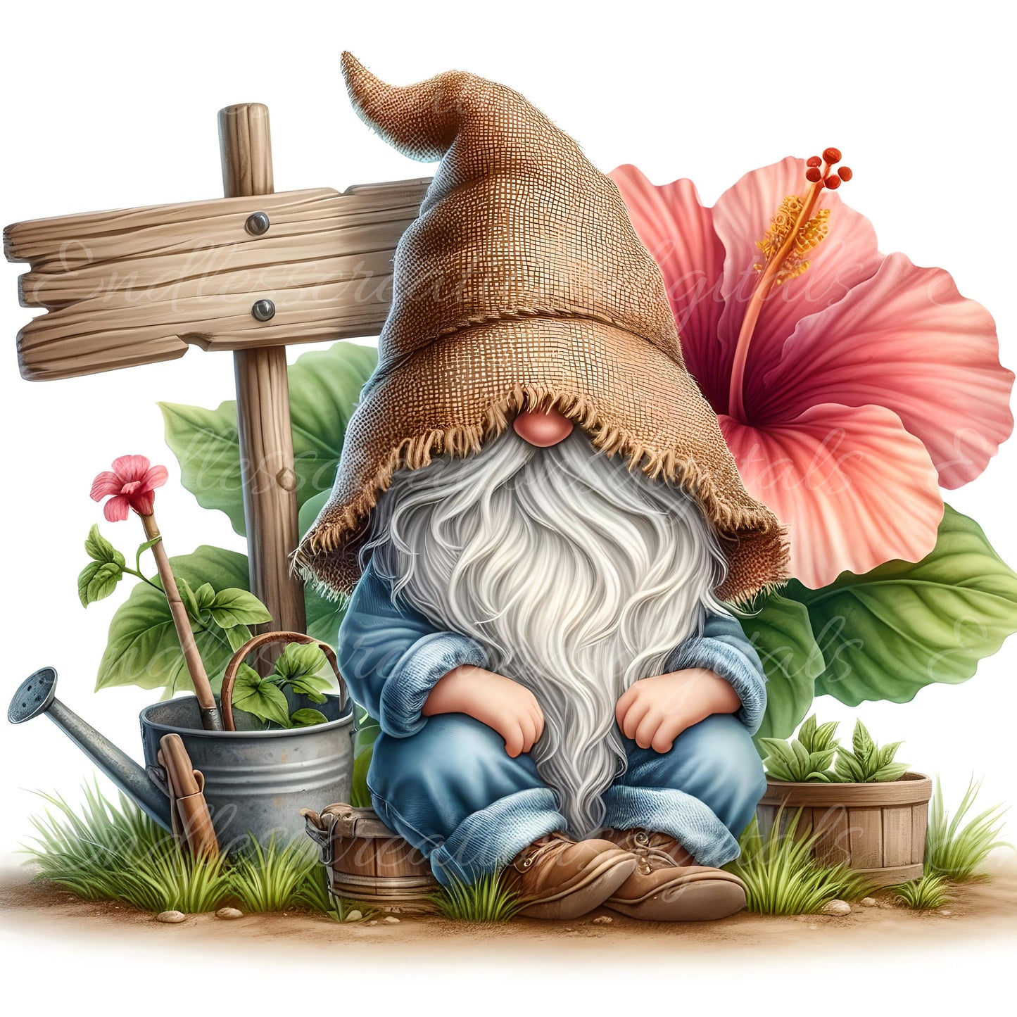 GNOME WIND SPINNER sublimation for download 300 dpi for use on wind spinners, door hangers, 1 round png and 1 transparent, add your own text