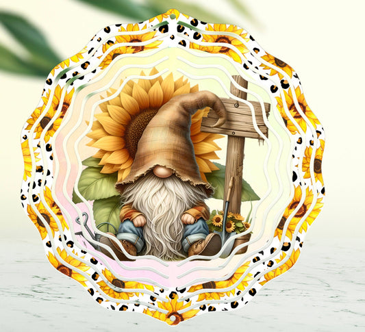 GNOME WIND SPINNER sublimation for download 300 dpi for use on wind spinners, door hangers, 1 round png and 1 transparent, add your own text