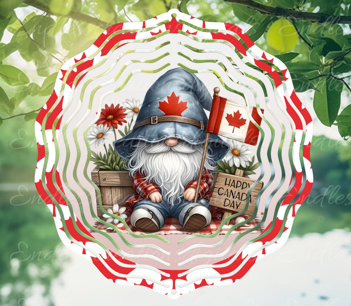 CANADA DAY WIND spinner sublimation file for download 300 dpi for use on wind spinners and door hangers 2 files, 1 round and 1 transparent